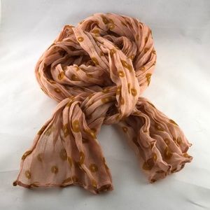 Shell pink and Mustard Scarf